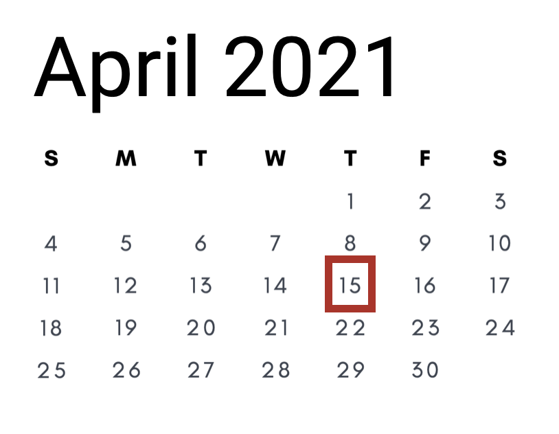 April 15 2021