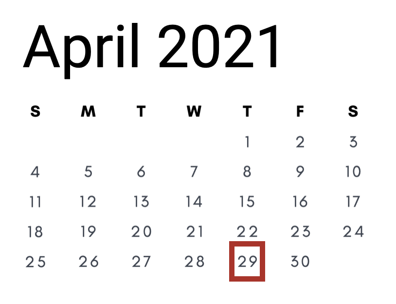 April 29, 2021